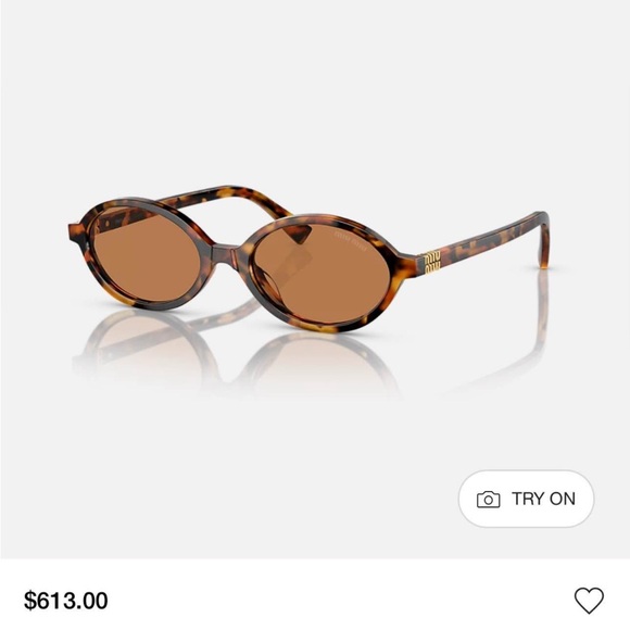 Miu Miu Tortoise Shell Sunglasses AUTHENTIC Miu Miu Regard Oval Tortoise NEW box - Picture 6 of 6